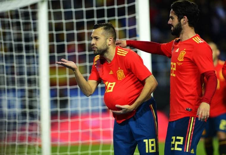 Jordi Alba marcó el primer gol ante Costa Rica.|AFP