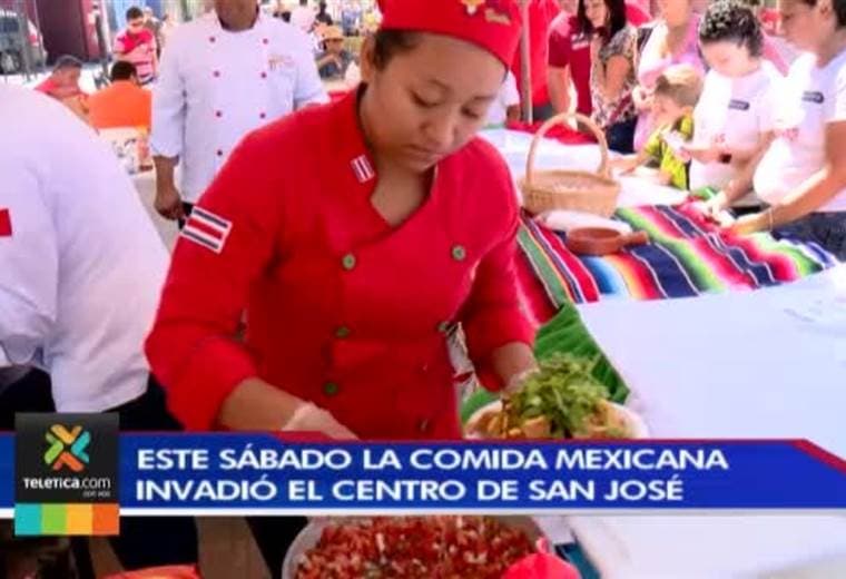 La comida mexicana invadió el centro de San José en un delicioso festival gastronómico