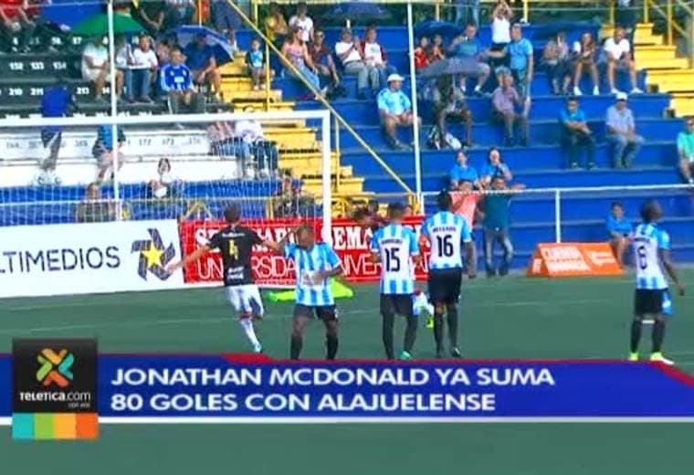 Jonathan McDonald iguala a Wilmer López como el cuarto mejor goleador del club