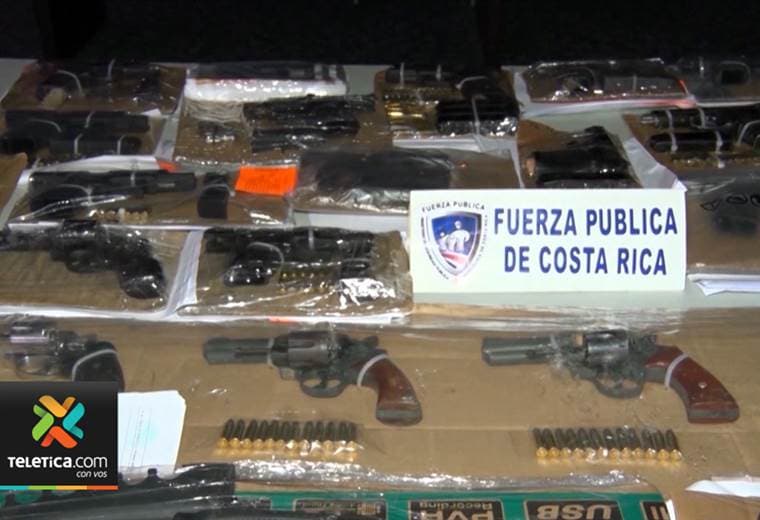 En Costa Rica se decomisan cinco armas de fuego al día