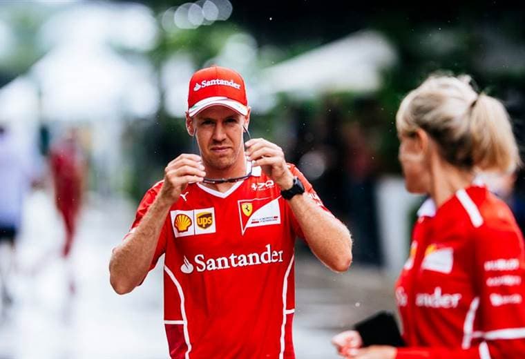 Sebastian Vettel, piloto alemán de la escudería Ferrari. 