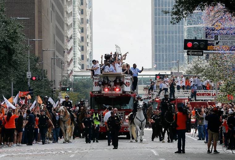 Astros celebraron por todo lo alto en Houston su título de Serie Mundial |AFP. 