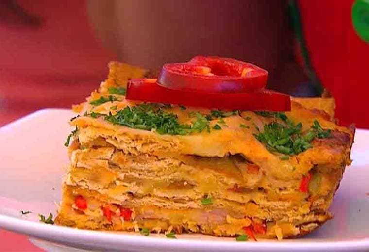 Receta: Pastel de galletas y morrones