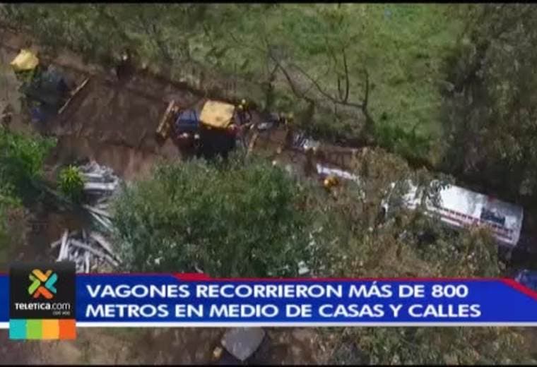 Accidente en Alajuela con plataformas del Incofer deja dos muertos y un herido en estado crítico