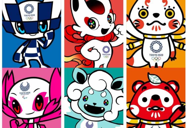 Candidatos a mascotas de Olimpiadas Tokio 2020.|AFP