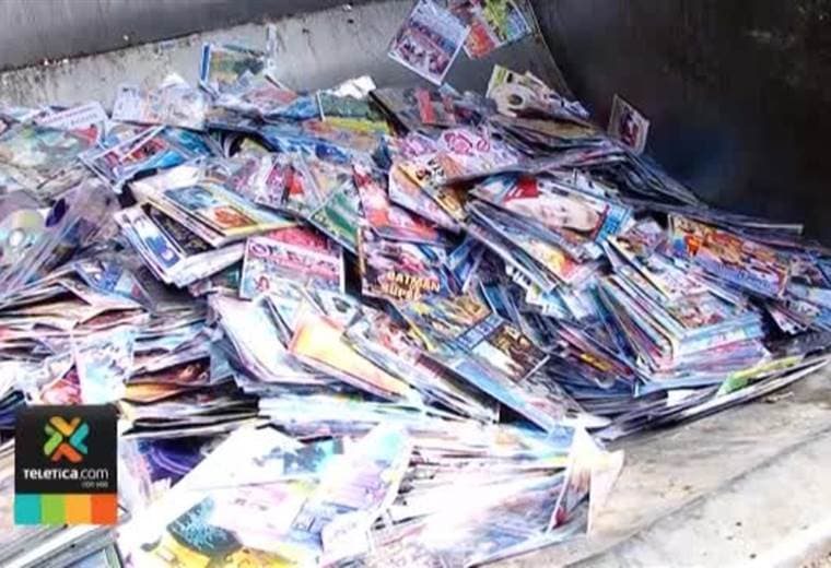 Policía Municipal de San José destruyó 100.000 discos piratas decomisados a vendedores ambulantes