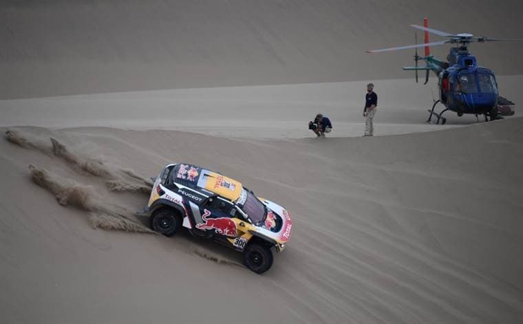 Stéphane Peterhansel durante el Rally Dakar 2018.|AFP