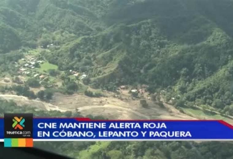 Cóbano, Lepanto y Paquera se mantienen con alerta roja tras fuertes lluvias de la semana anterior