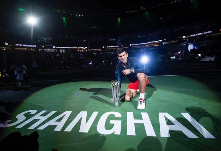 Novak Djokovic logró el título en el torneo de Shangai 2018.|Facebook de Novak Djokovic