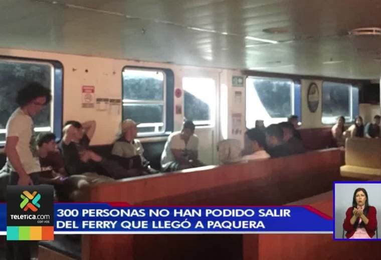 Grupo de personas pasaron la noche en el ferry en Paquera tras los daños provocados por lluvias