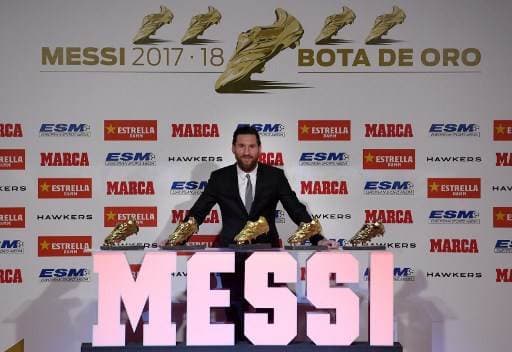 Lionel Messi ganó su quinta Bota de Oro.|AFP