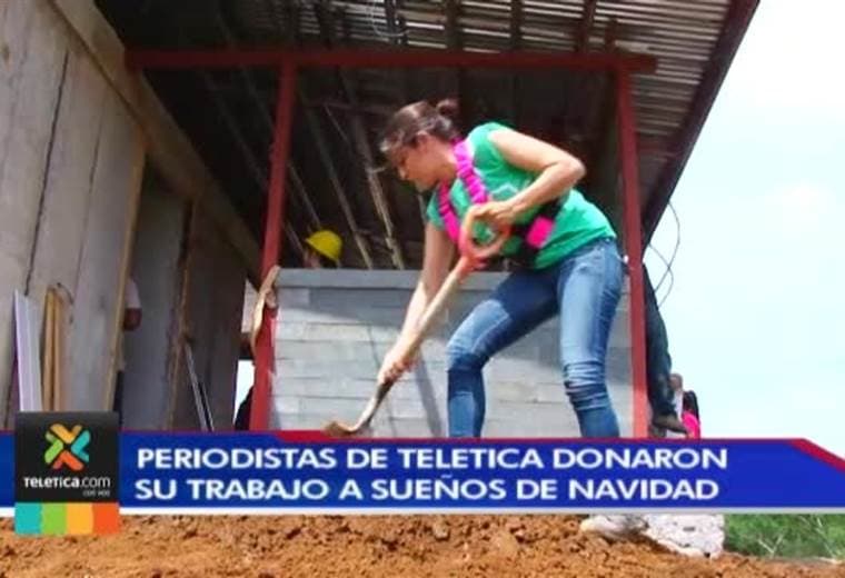 Grupo de periodistas de Canal 7 se unió para construir una de las casas de Sueño de Navidad