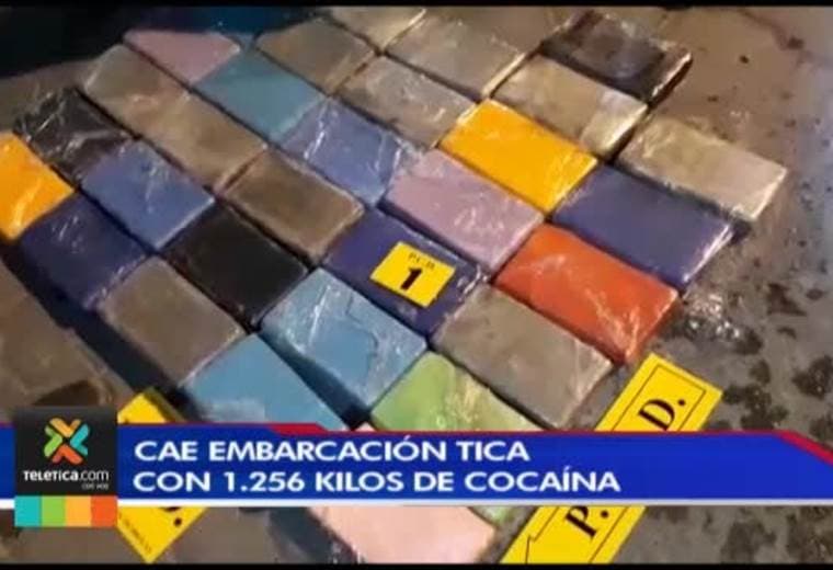 Decomisan más de 1.000 kilos de cocaína a embarcación tica frente a Punta Burica