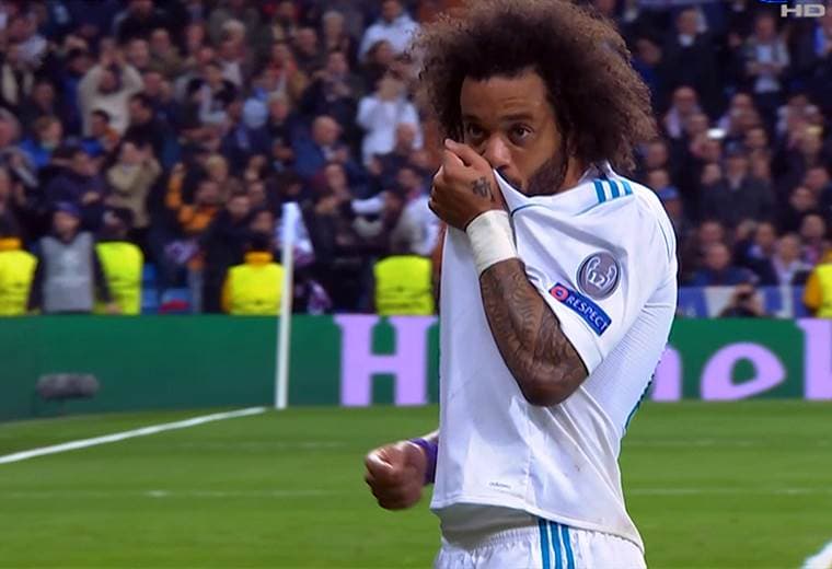 Marcelo anotó el tercer gol para el Real Madrid