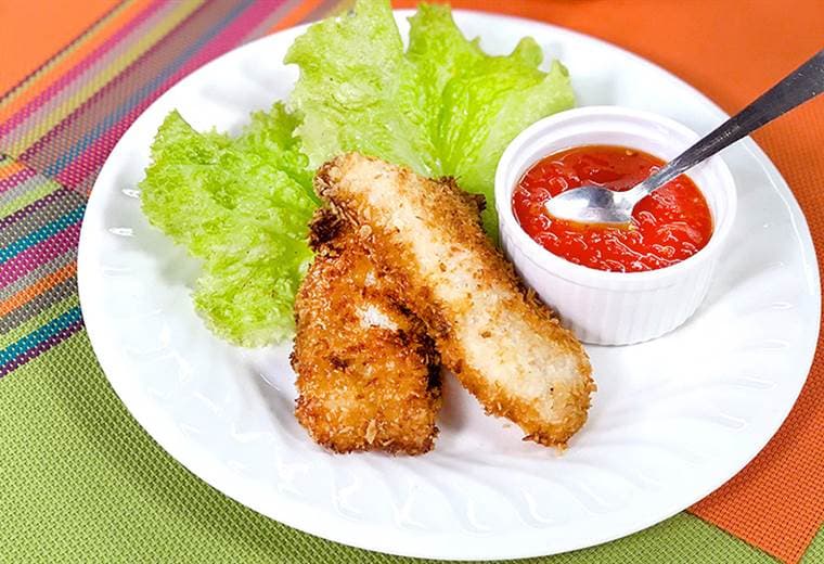 Receta: Deditos de pollo con coco