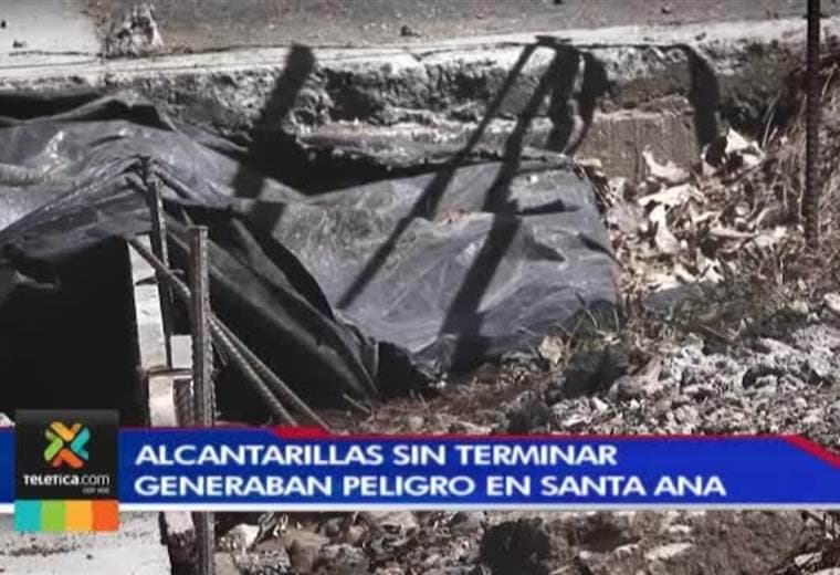 Al fin terminaron unas alcantarillas que estaban provocando peligro en Santa Ana