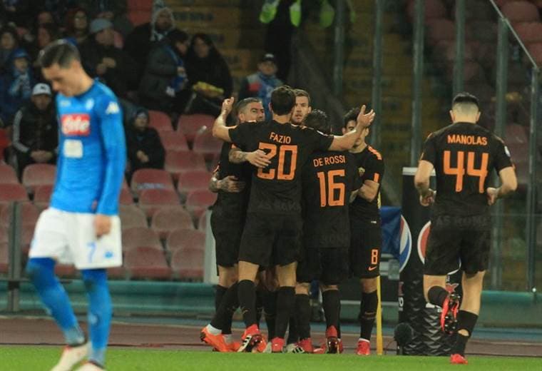 Roma derrotó al Nápoles por la Serie A.|AFP