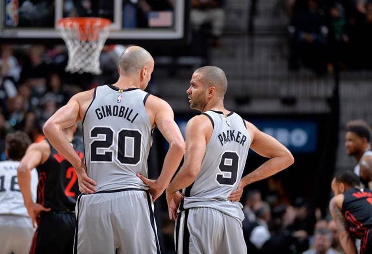 Tony Parker y Manu Ginóbili, jugadores de los San Antonio Spurs.