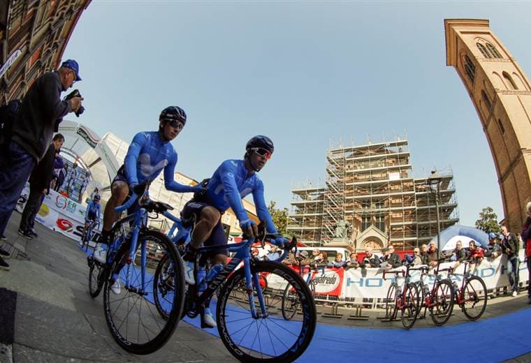 El colombiano Carlos Betancour, ciclista del Movistar Team.