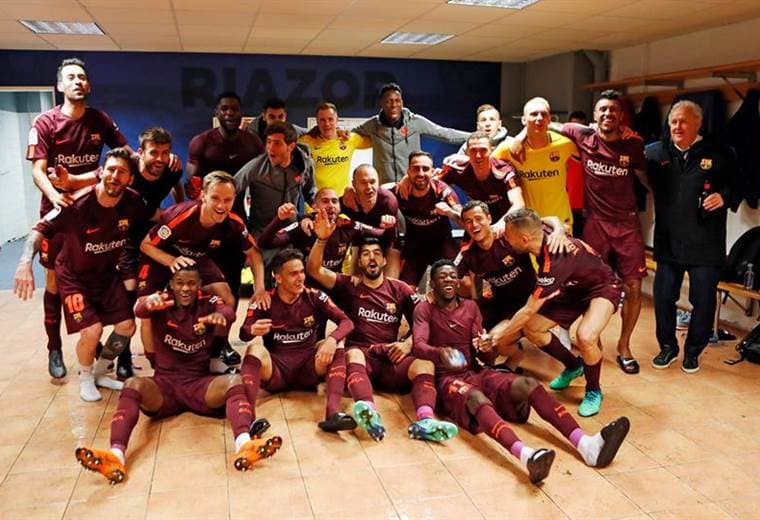 Barcelona se coronó campeón de la Liga española.