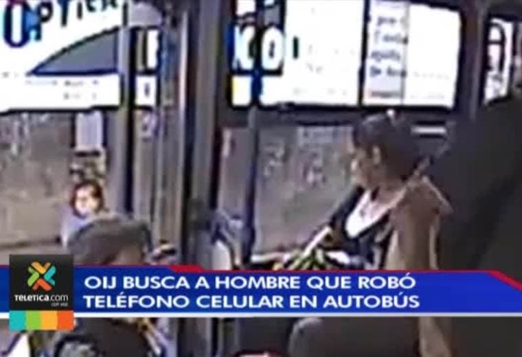 OIJ busca a un hombre sospechoso de robar celulares en autobuses
