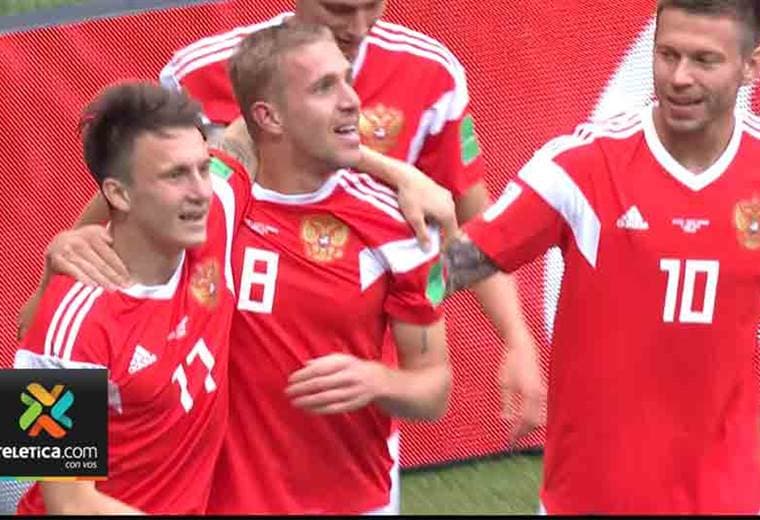 Rusia anotó el primer gol del Mundial