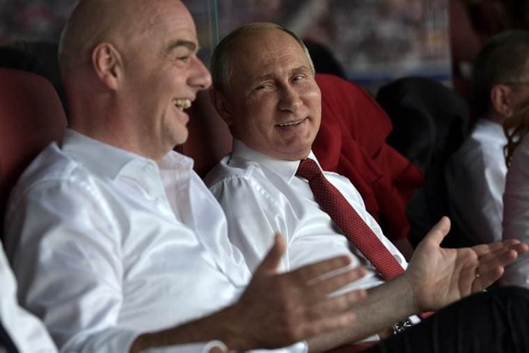 El presidente de Rusia Vladimir Putin durante la final del Mundial Rusia 2018 |AFP. 