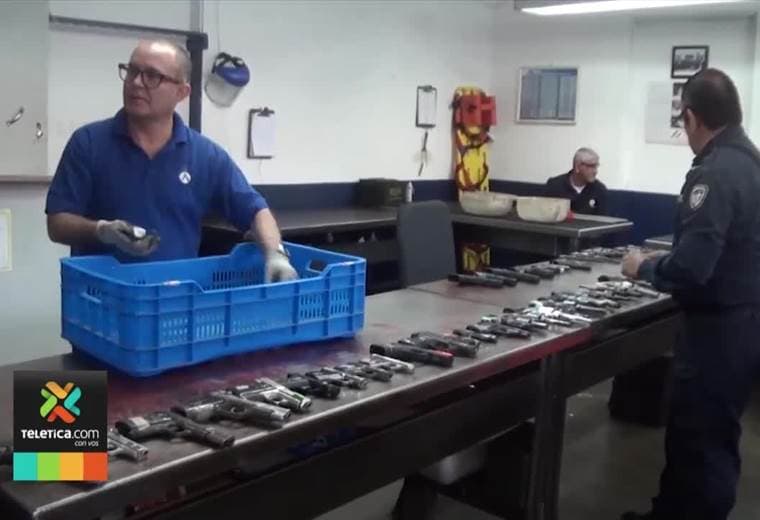Autoridades destruyen 191 armas que sacaron de las calles y que fueron utilizadas para homicidios