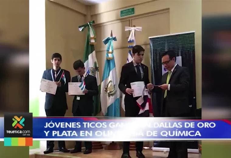 Jóvenes ticos ganan medallas de oro y plata en Olimpiada Centroamericana y del Caribe de química
