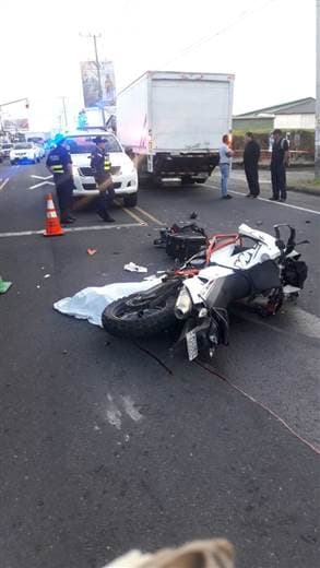 Oficial de Fuerza Pública muere en accidente de tránsito en Heredia