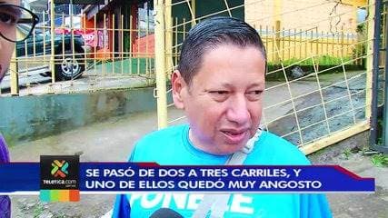 Demarcación en calle de Aserrí pone en riesgo a conductores y ciclistas