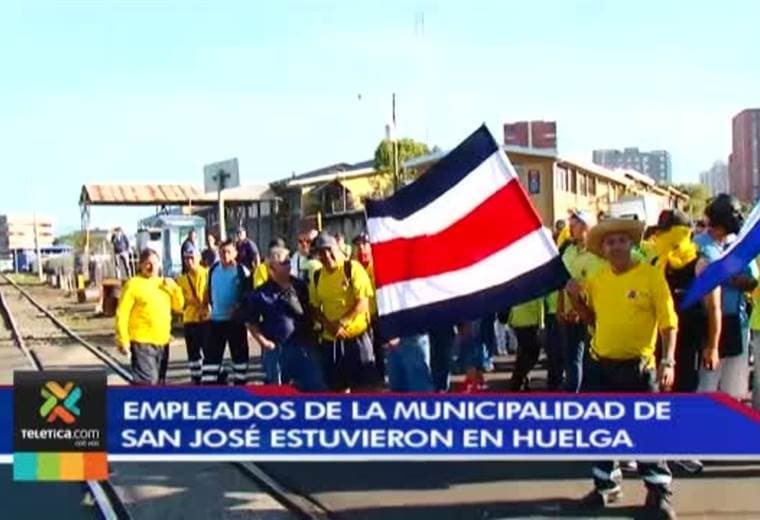 Dos sindicatos tuvieron disputa por liderar marcha en San José