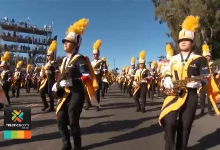Banda Municipal de Acosta dejó en alto el nombre de Costa Rica en el Desfile de Las Rosas