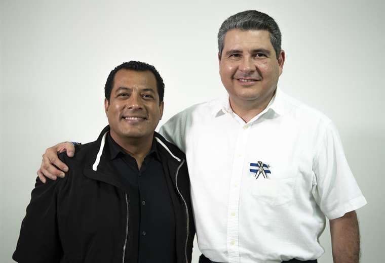 Félix Maradiaga y Juan Sebastián Chamorro, tras una entrevista en Esta Semana. // Foto: Elmer Rivas
