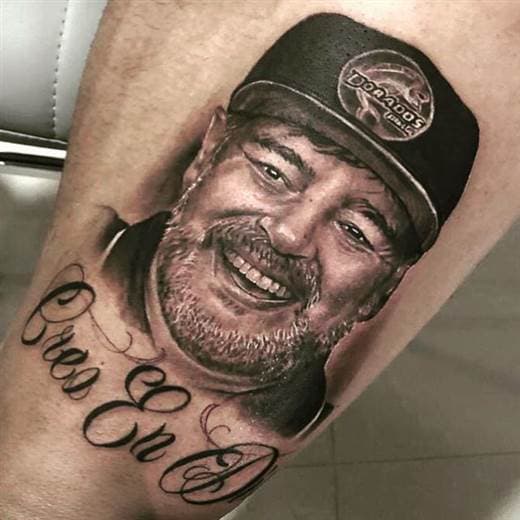 Tatuaje de la cara de Maradona-Instagram
