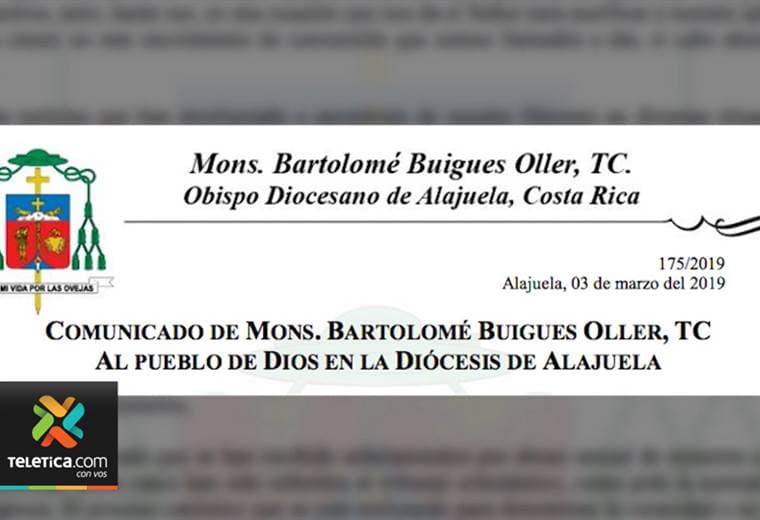 Diócesis de Alajuela confirmó cinco casos de sacerdotes ligados con abusos sexuales contra menores