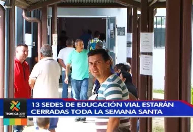 Trece sedes de educación vial estarán cerradas en Semana Santa