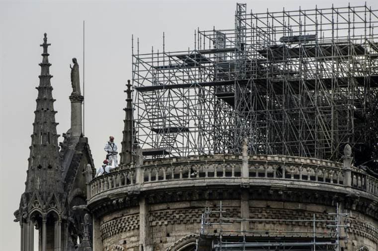 Incendio en Notre Dame. Foto AFP