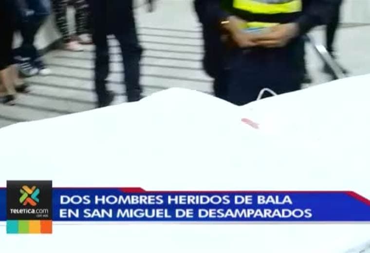 Dos hombres están heridos tras balacera en San Miguel de Desamparados