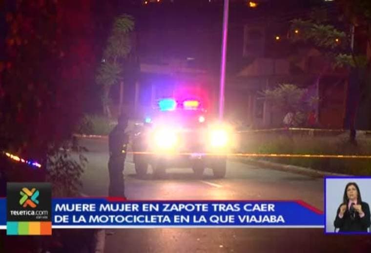 Muere mujer en Zapote tras caer de la motocicleta en la que viajaba