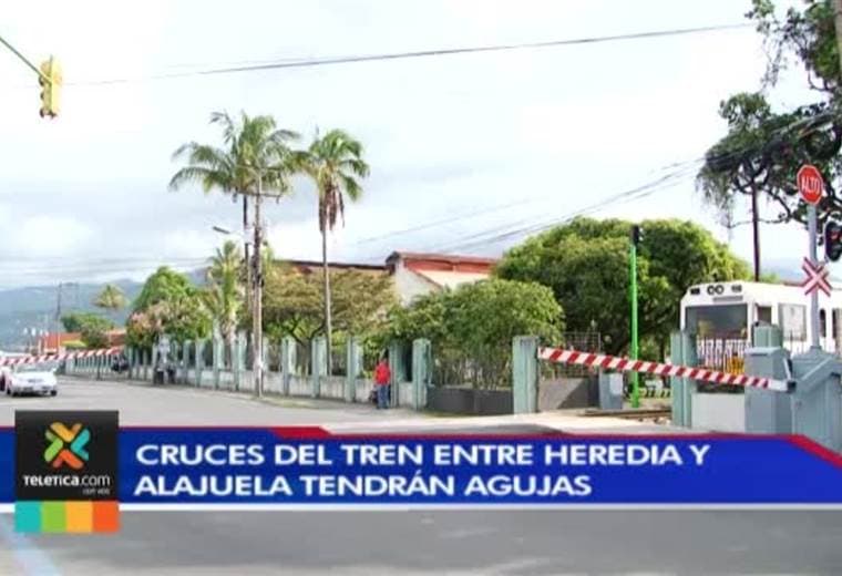 Cruces del tren entre Heredia y Alajuela tendrán agujas