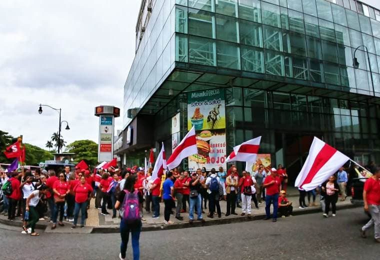 Manifestación sindicato del APSE. Foto prensa APSE