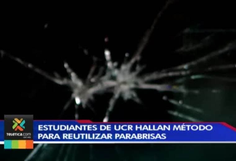 Estudiantes de la UCR desarrollaron método para reutilizar el vidrio de los parabrisas