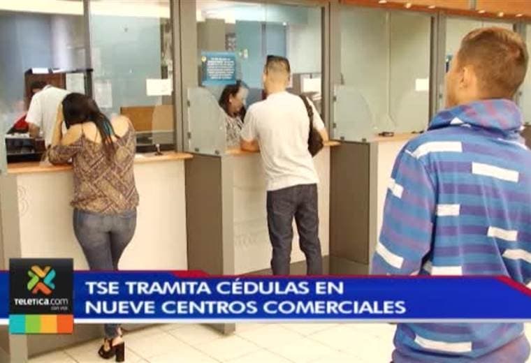 TSE tramita cédulas en nueve centros comerciales esta semana