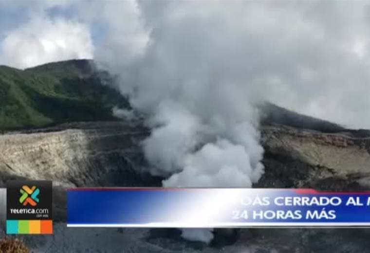 Volcán Poás permanecerá cerrado por al menos un día más