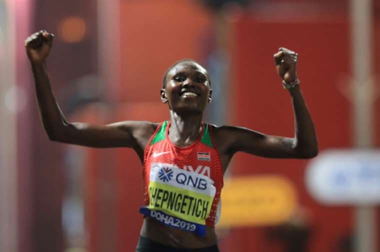 Ruth Chepngetich ganó el Maratón de Doha 2019 | AFP