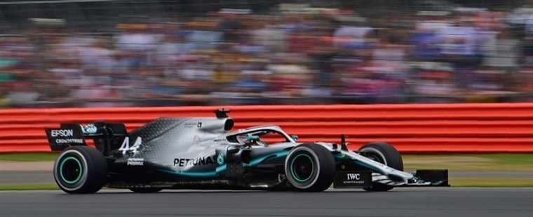 Lewis Hamilton en Silverstone. AFP