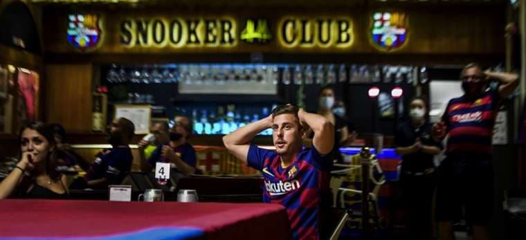 Seguidores del Barcelona. AFP