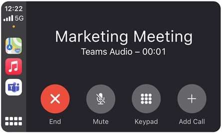Microsoft Teams permitirá mantener reuniones desde el carro