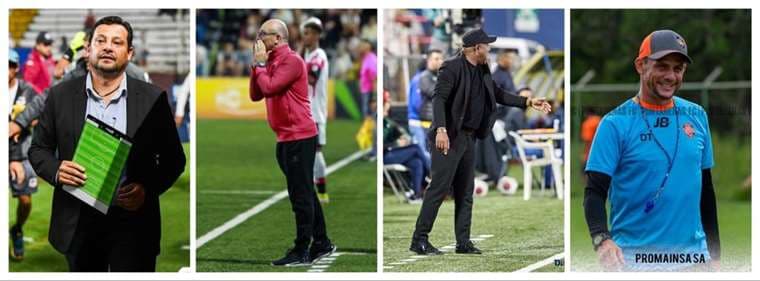 Los técnicos semifinalistas.